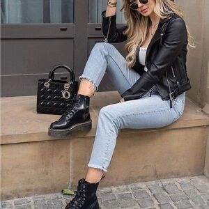 Sincerely Jules Harley Black Combat Boots